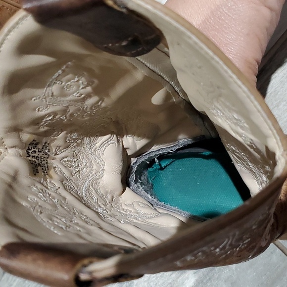 OLD WEST YOUTH KIDS WESTERN BOOTS SIZE 3 - Picture 13 of 14